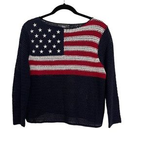 NWOT Vintage Norton US flag knit sweater